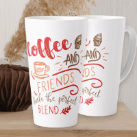 Café et amis Mélange Parfait Typographie des citat
