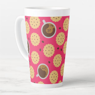 Tasse Latte Café et cookies