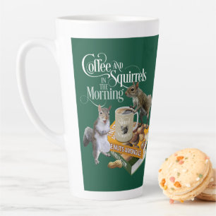 Tasse Latte Café et écureuils - Amusant latte d'écureuil
