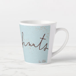 Tasse Latte Café rétro et pâte de noix dorée orange