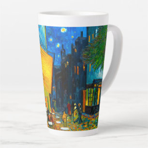 Tasse Latte Café Van Gogh Terrasse en soirée