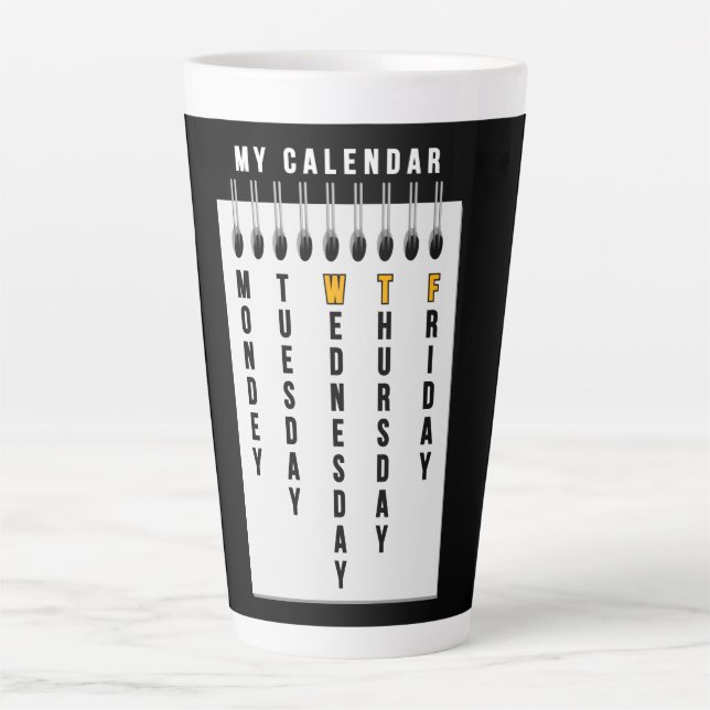 Tasse Latte Calendrier des programmeurs (Devant)