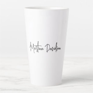 Tasse Latte Calligraphie minimaliste moderne