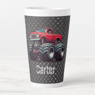 Tasse Latte Camion monstre rouge