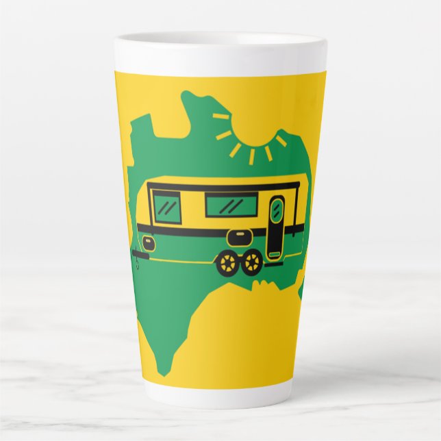Tasse Latte Camping Caravan australien (Devant)