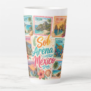 Tasse Latte Cancun Soleil Sable Mexique Plages Tropicales Beau