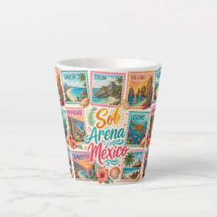 Tasse Latte Cancun Soleil Sable Mexique Plages Tropicales Beau