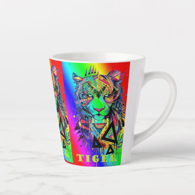 Tasse Latte Caneca para café latte/Tigres (Droite)