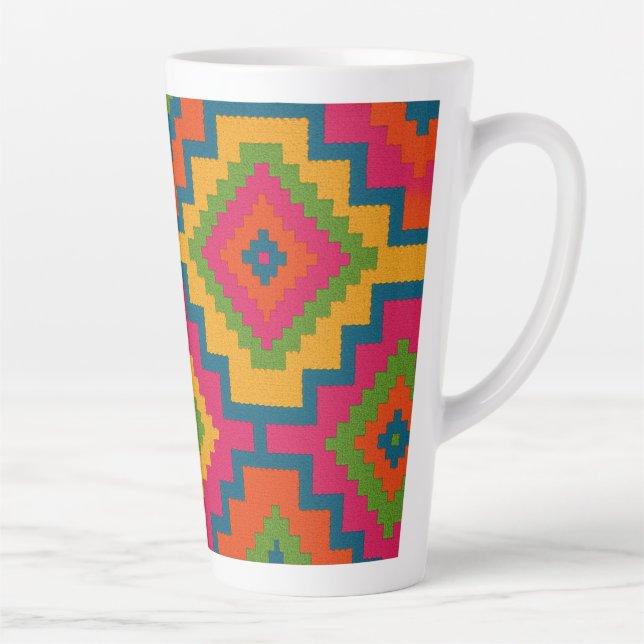 TASSE LATTE CANECAS CORES GEOMÉTRICO  (Droite)