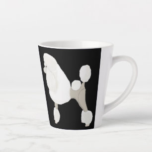 Tasse Latte Caniche de Show Blanc