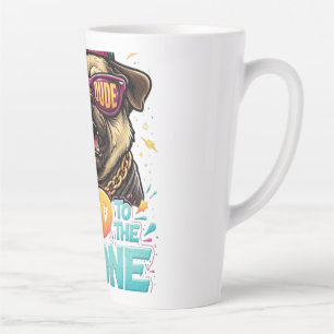 Tasse Latte Caractère de Pug Mauvaise jusqu'à l'Os — Style de