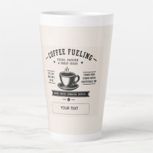 Tasse Latte Carburant Caféiné – Café Personnalisé Motivationne
