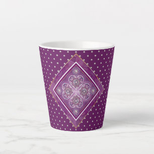 Tasse Latte Cardinal rouge Rosace