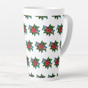 Tasse Latte Caricature à fleurs d'Hibiscus - W