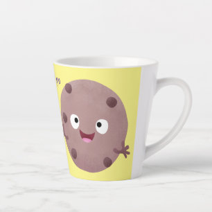 Tasse Latte Caricature de biscuit à puce en chocolat