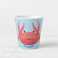 Caricature de crabe rouge cuite