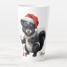 Tasse Latte Caricature de la peau de Noël mignon