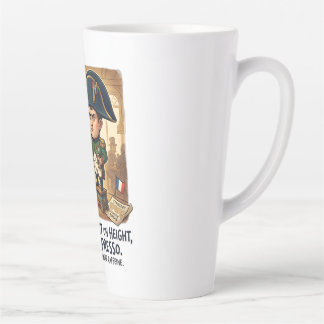 Tasse Latte Caricature de Napoléon amusante au café - Manque d