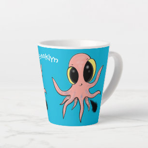 Tasse Latte Caricature de poulpe de bébé mignonne et cheeky