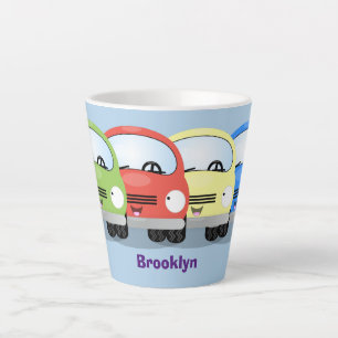 Tasse Latte Caricature de voitures Cute kawaii