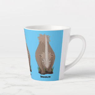 Tasse Latte Caricature en élasmère de rhinocéros laineux