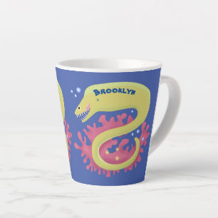 Tasse Latte Caricature humoristique murène verte