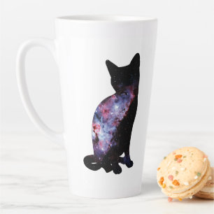 Tasse Latte Carina Nebula Voie Lactée Galaxie Chat Silhouette