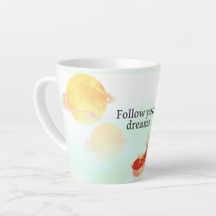 Tasse Latte Carpe Diem Citation D'art Imprimé de Poisson Koi –