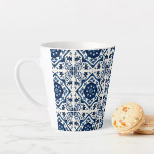 Tasse Latte Carrelage méditerranéen, Portugais, Azulejo, Majol