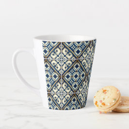 Tasse Latte Carrelage méditerranéen, Portugais, Azulejo, Majol