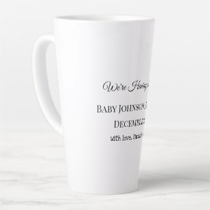 Tasse Latte Carte de déclaration personnalisée pour bébé
