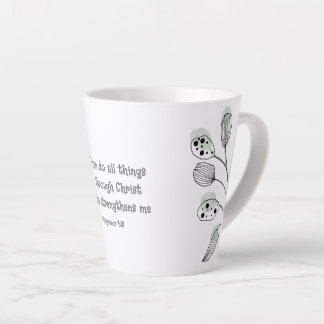 Tasse Latte Carte de feuilles d'eucalyptus abstraites Philippi