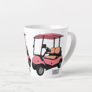 Tasse Latte Carte de golf / dessin animé en voiturette de golf