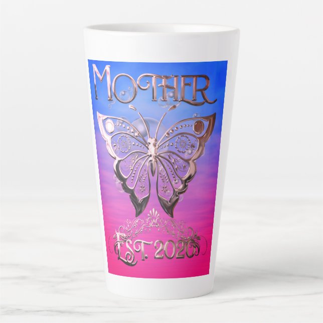 Tasse Latte Carte mère Est 2020 personnalisée (Devant)