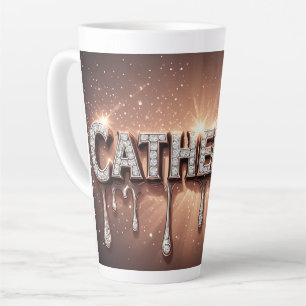 Tasse Latte Catherine Nom en Or Liquide