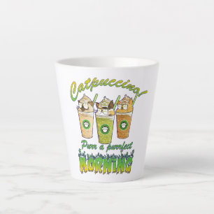 Tasse Latte Catpuccino - Purr un matin parfait   Chat mignon