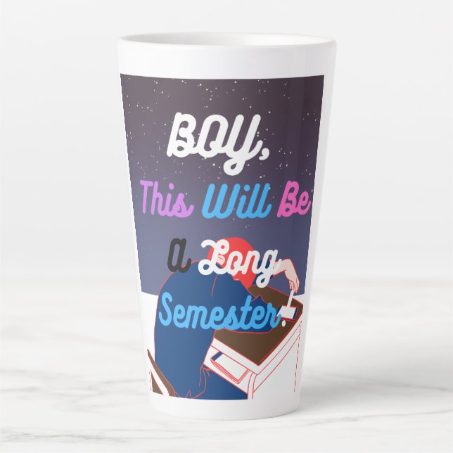 Tasse Latte Ce sera un long semestre (Devant)