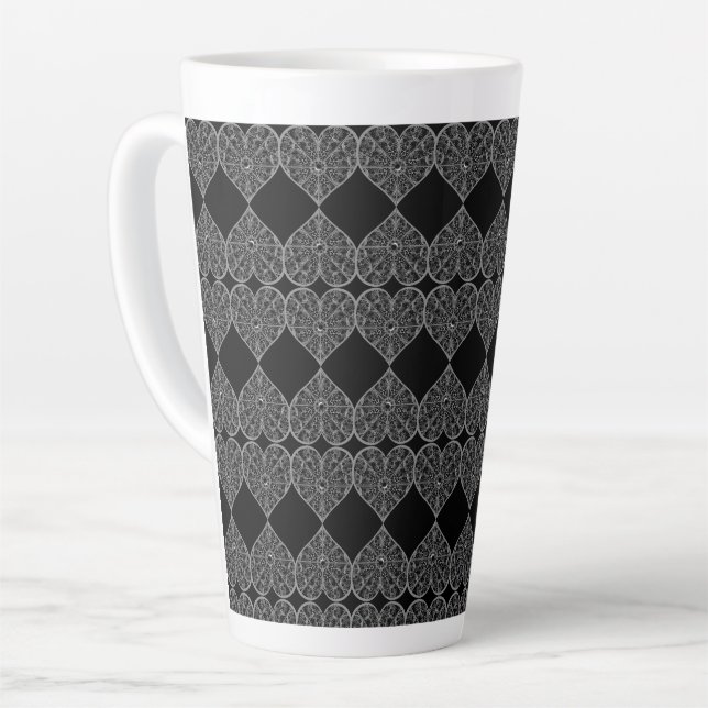 Tasse Latte Céramique noir (Angle gauche)
