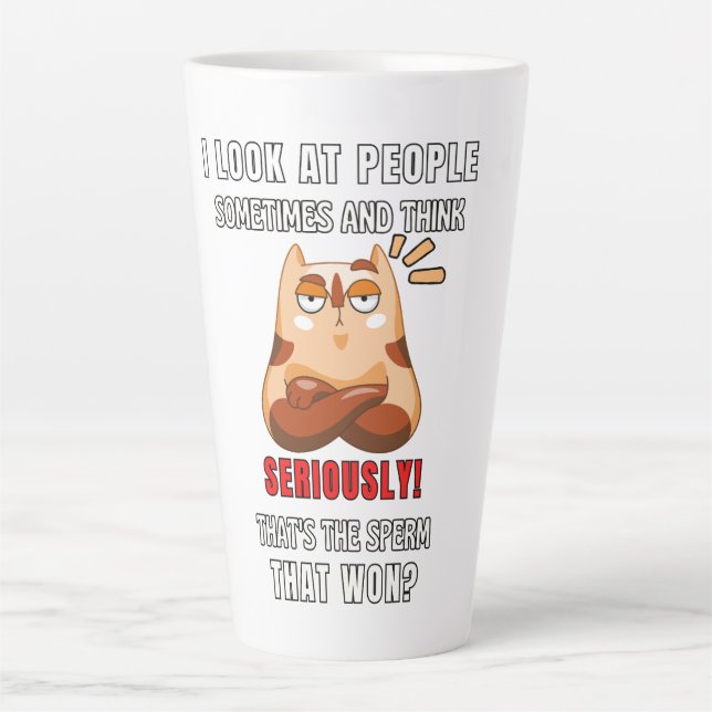 Tasse Latte C'est le Sperm qui a gagné ! (Devant)