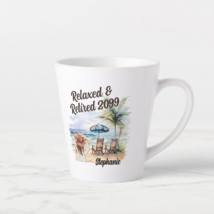 Tasse Latte Chaire de plage pour la retraite des femmes