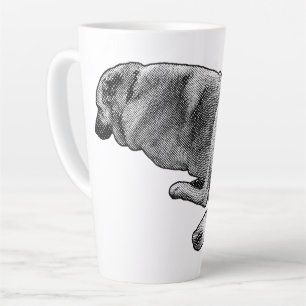 Tasse Latte Chaleur lente, yeux fermés