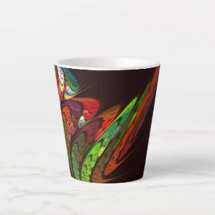 Tasse Latte Chameleon Art Abstrait