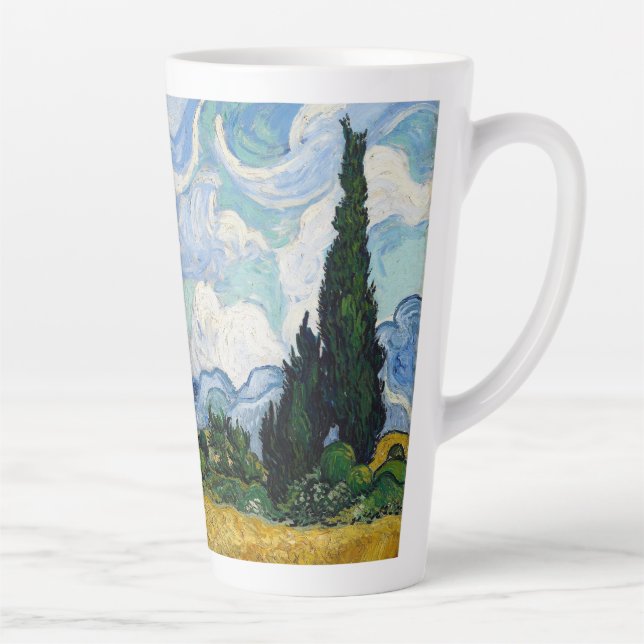 Tasse Latte Champ de blé avec Cypress-Vincent Van Gogh (Droite)