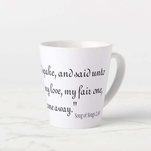 Tasse Latte Chanson des chansons 2:10 (Angle droit)