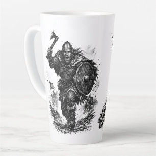 Tasse Latte Charge de guerrier Viking - Bataille d'encre