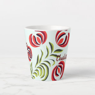Tasse Latte Charlotte nom, cadeau personnalisé art, nom person