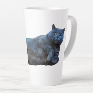 Tasse Latte Chat britannique Shorthair Kitty assis de côté