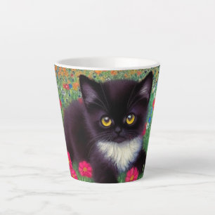 Tasse Latte Chat Gustav Klimt Tuxedo