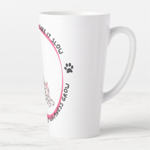 Tasse Latte Chat Yoga Calmness - Stretching Cat Inspiration