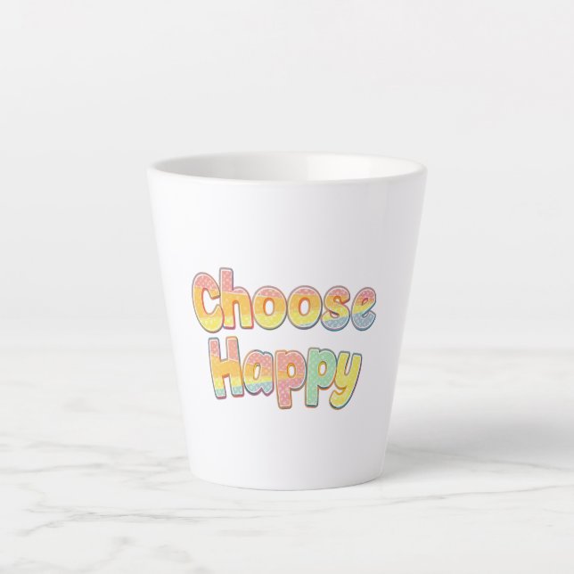 Tasse Latte Cheerful and Positive Kids Typography (Devant)